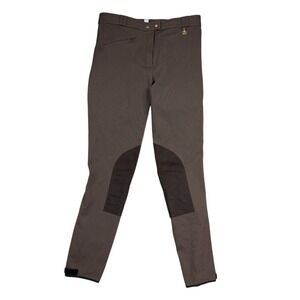 Golden Dress Equestrian Breeches Pants Women's 28L Brown‎ Stripe German Made